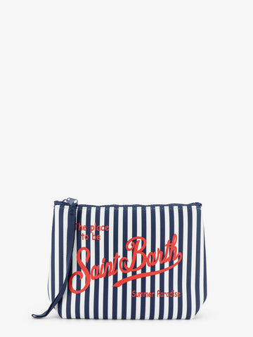 MC2 SAINT BARTH Aline scuba clutch with striped pattern