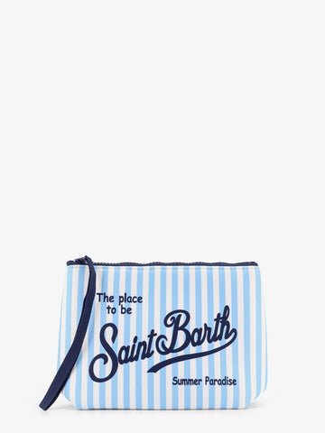 MC2 SAINT BARTH Aline scuba clutch with striped pattern