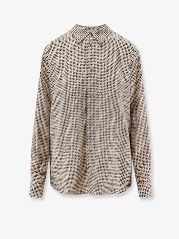 Balenciaga - All Over Print Silk Shirt BEIGEBLACK