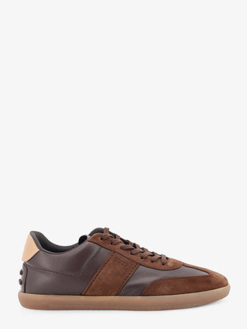 Allacciata Cassetta leather and suede sneakers