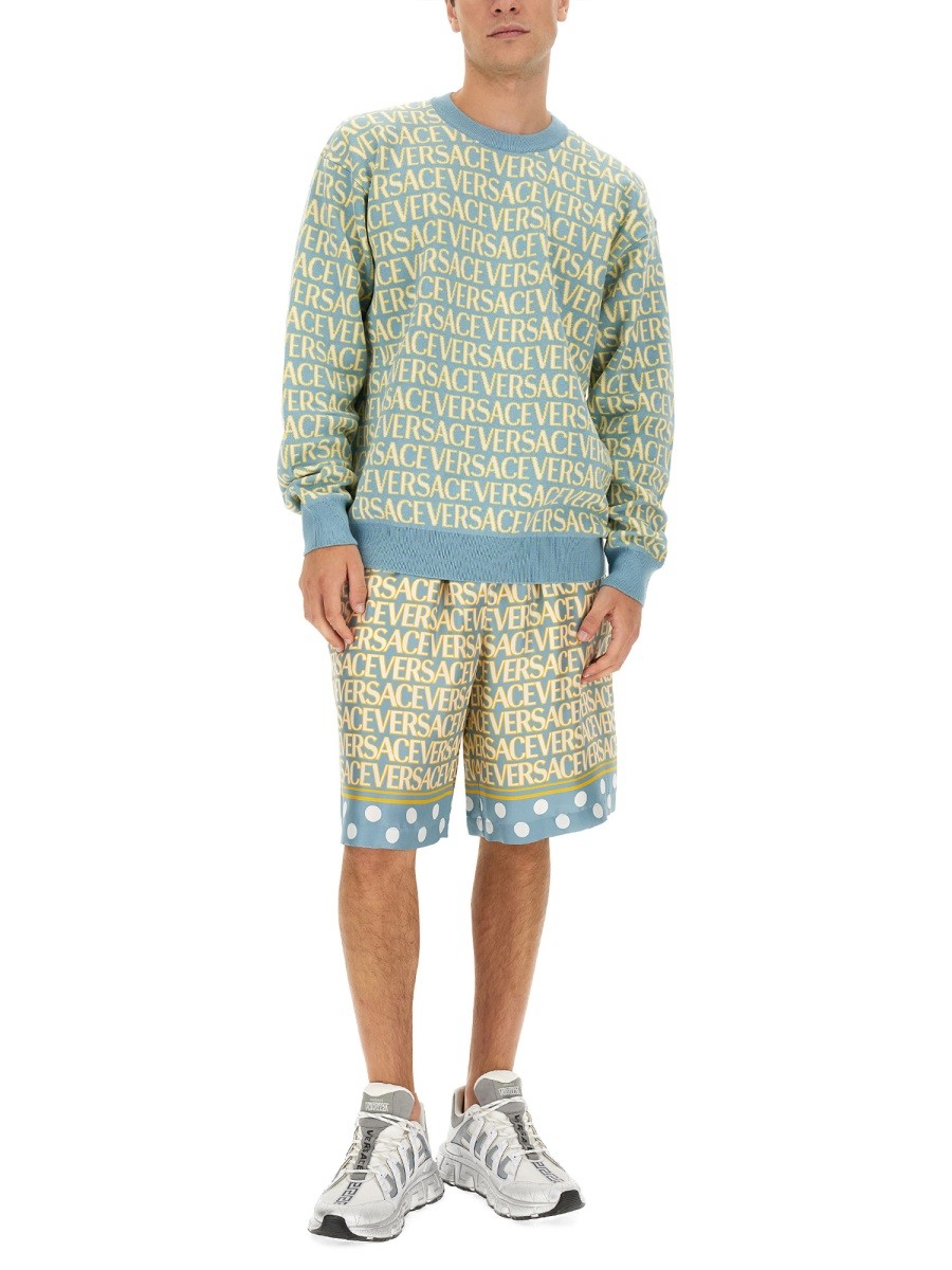 Versace - ALLOVER LOGO JERSEY allover-logo-jersey