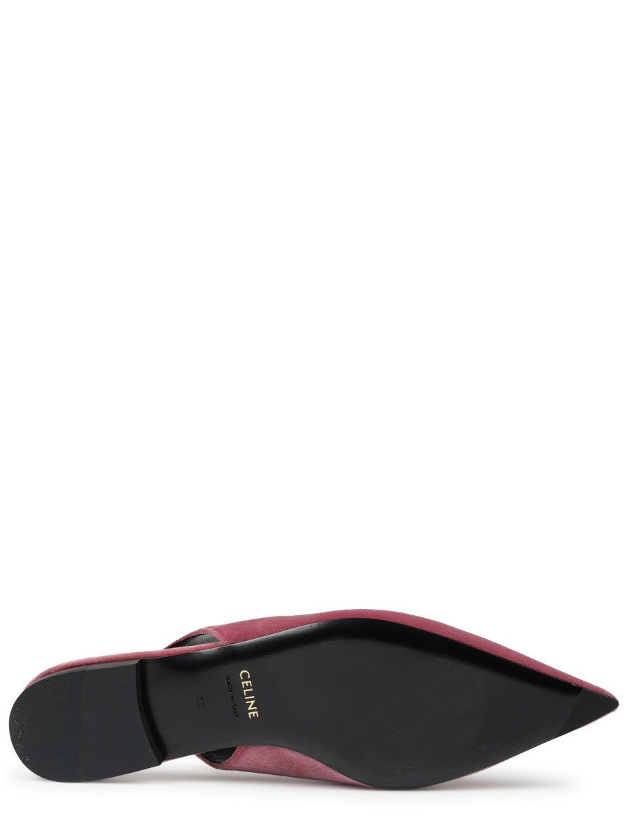 Celine - alma triomphe velvet flat slingback 05