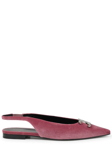 Celine - alma triomphe velvet flat slingback 05