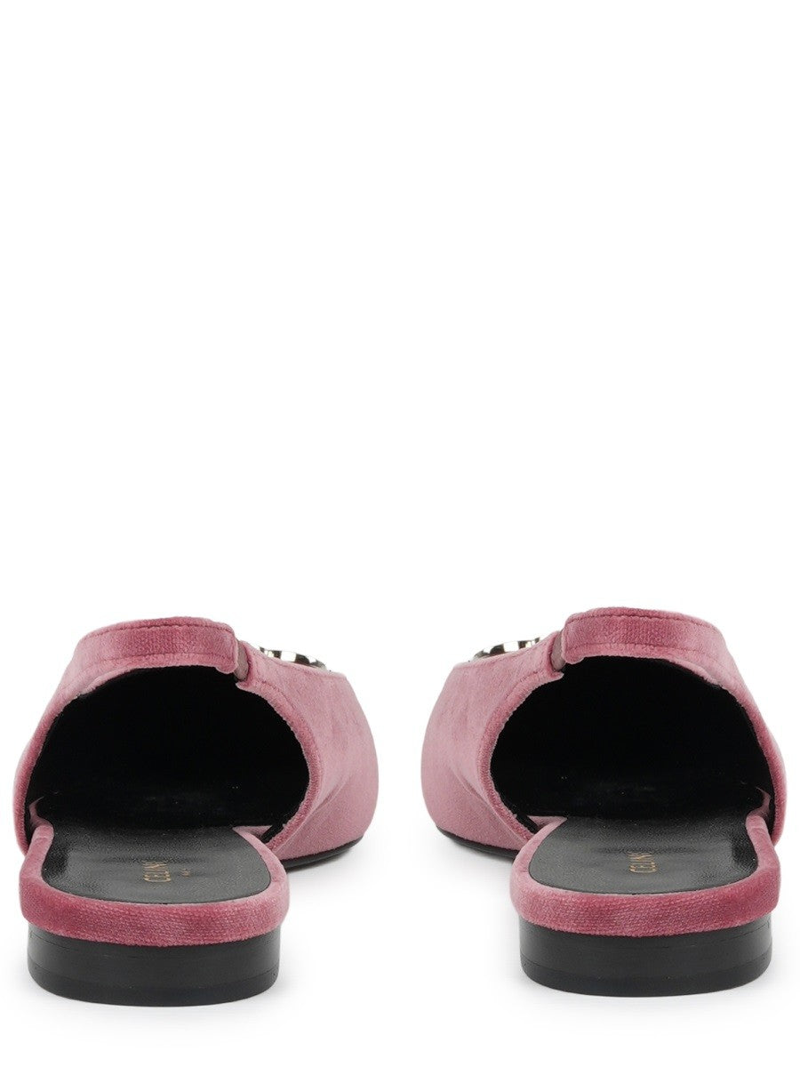 Celine - alma triomphe velvet flat slingback 05