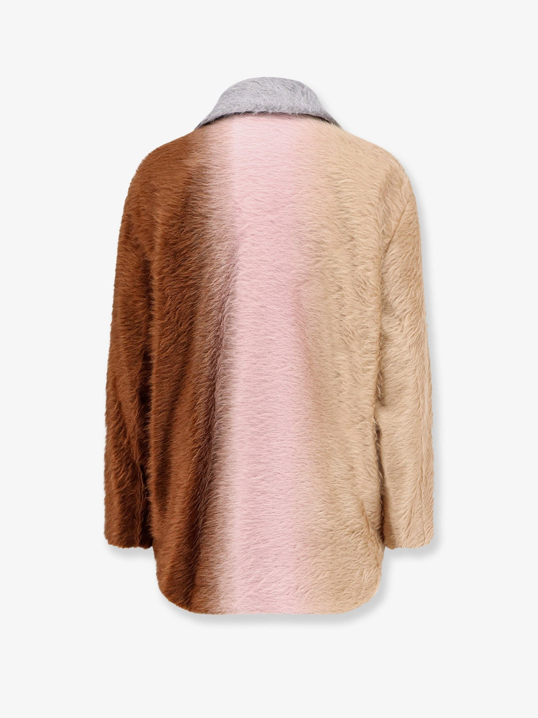 Alpaca and wool double-breasted coat