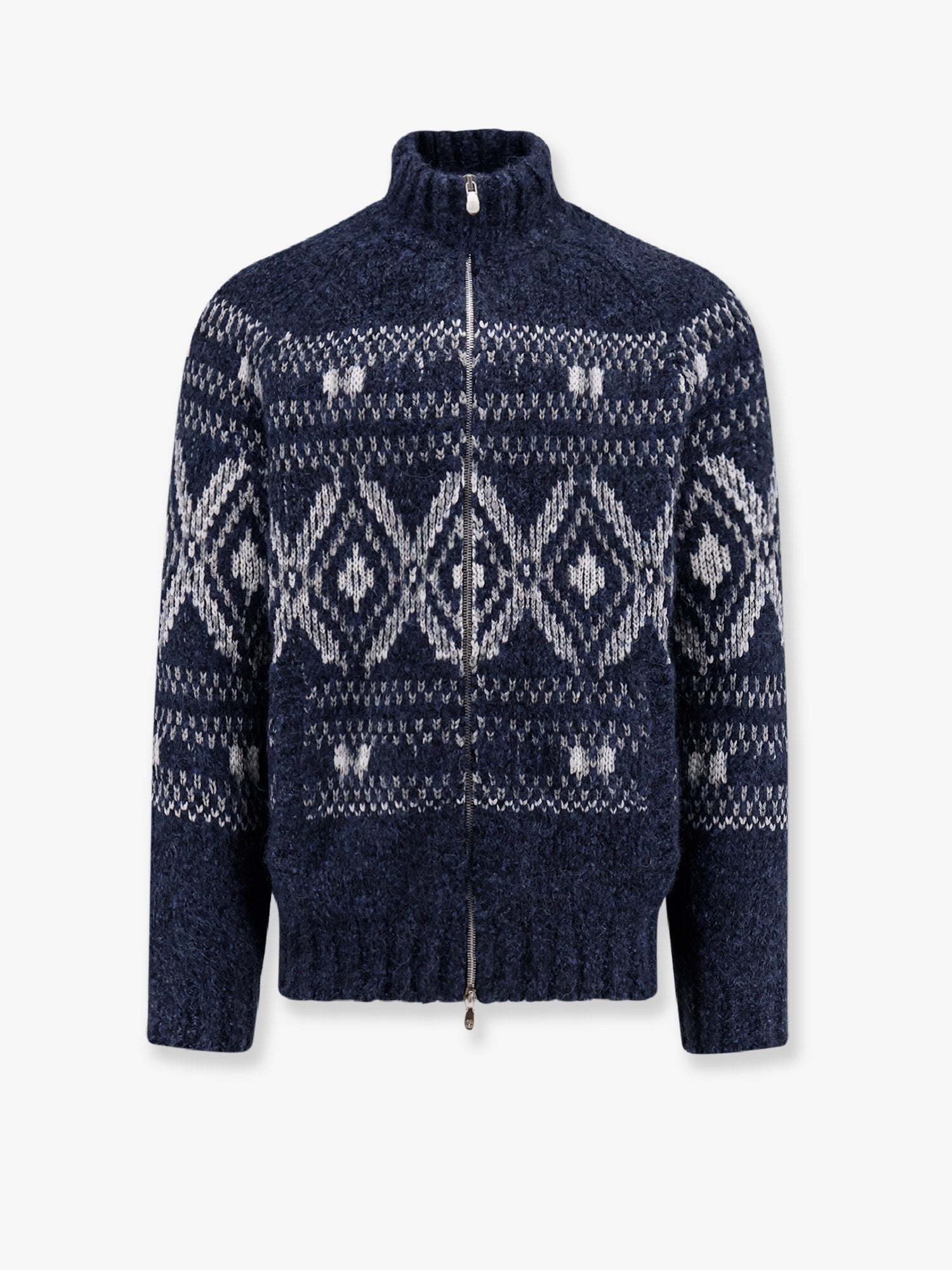 Alpaca blend cardigan with embroideries