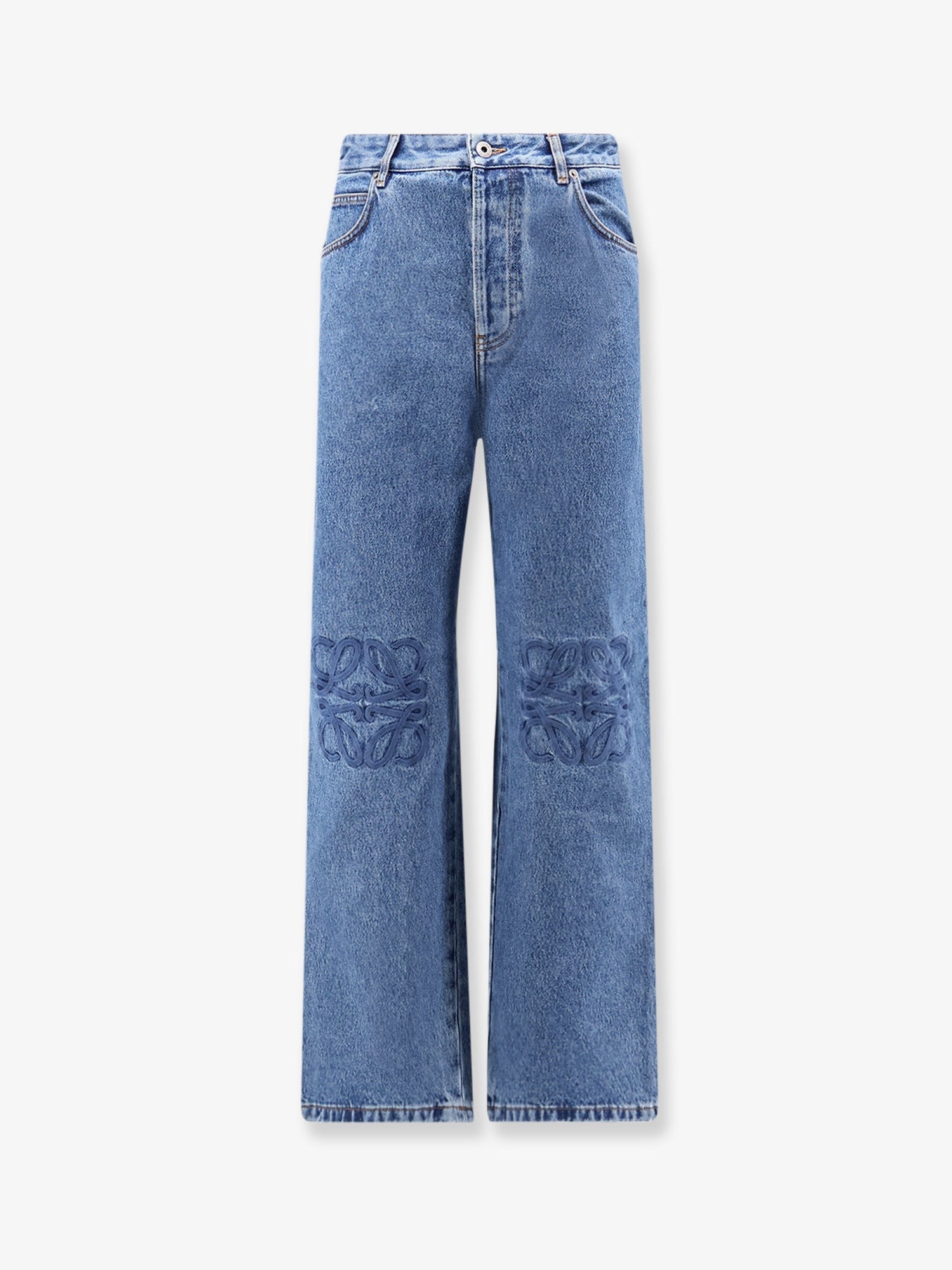 LOEWE - Anagram Baggy Jeans with embroidery on the front