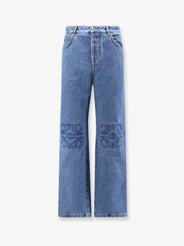 LOEWE - Anagram Baggy Jeans with embroidery on the front