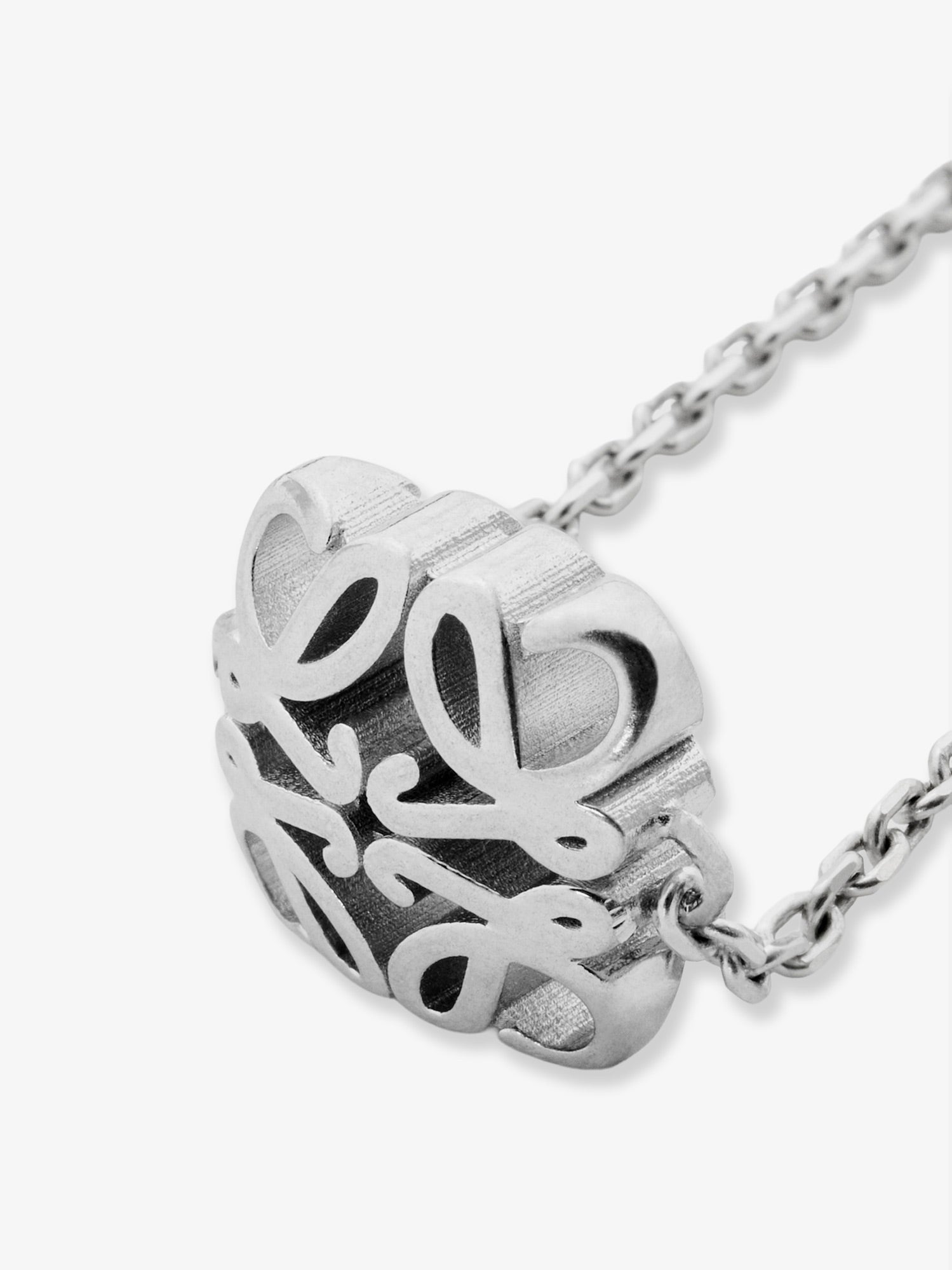 LOEWE - Anagram Bombè Sterling Silver necklace