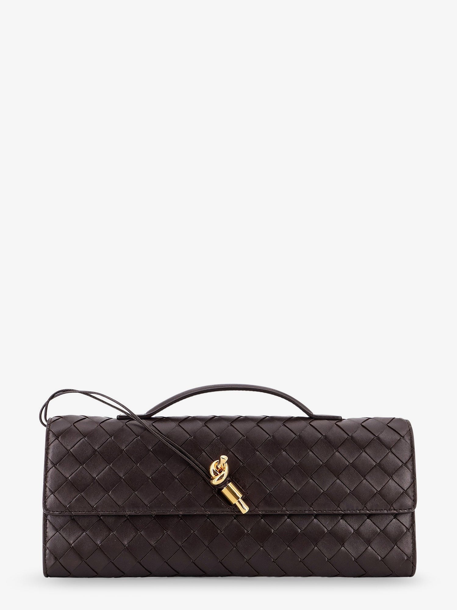 Bottega Veneta Bottega Veneta - Andiamo Leather Clutch with Intrecciato motif