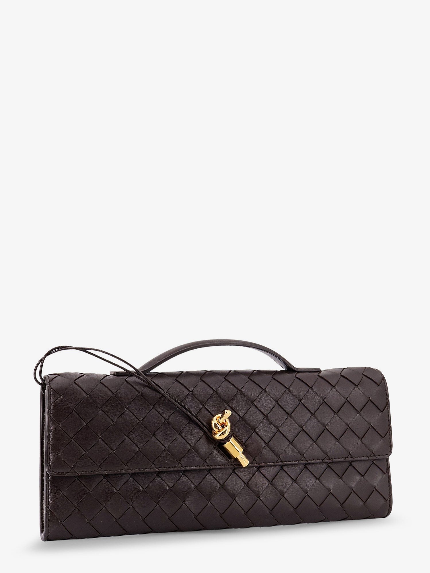 Bottega Veneta Bottega Veneta - Andiamo Leather Clutch with Intrecciato motif