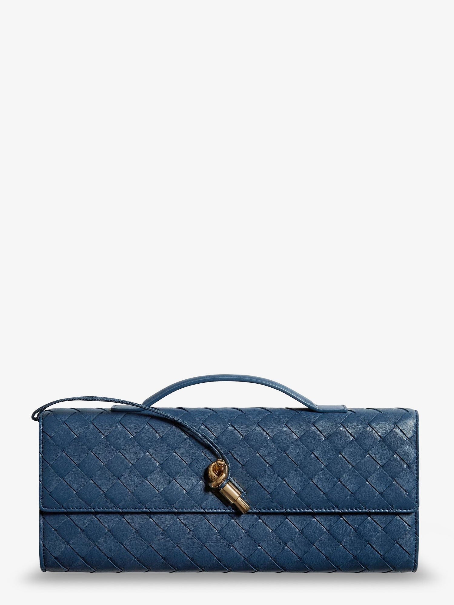 Bottega Veneta - Andiamo Leather Clutch with Intrecciato Pattern