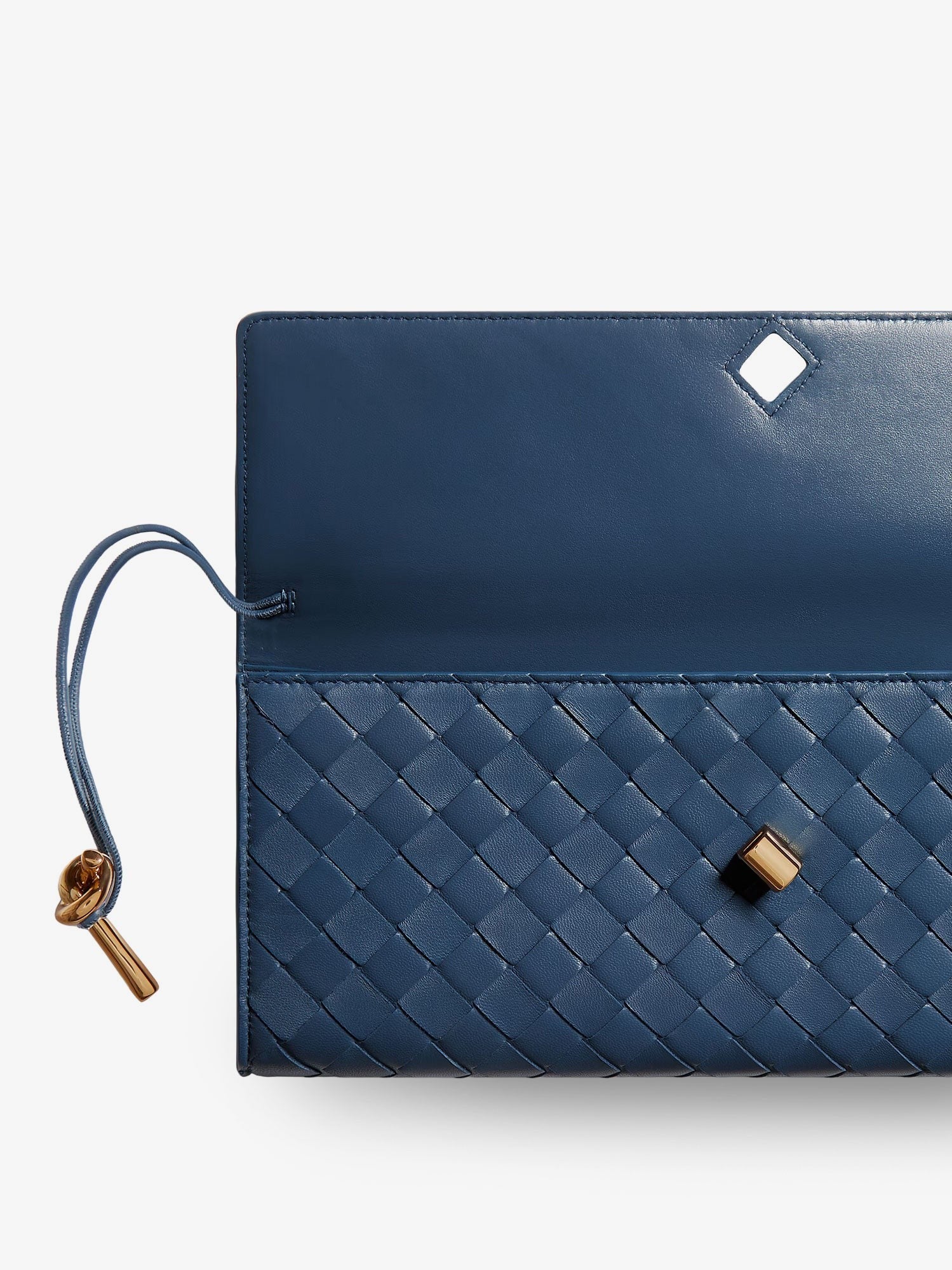 Bottega Veneta - Andiamo Leather Clutch with Intrecciato Pattern
