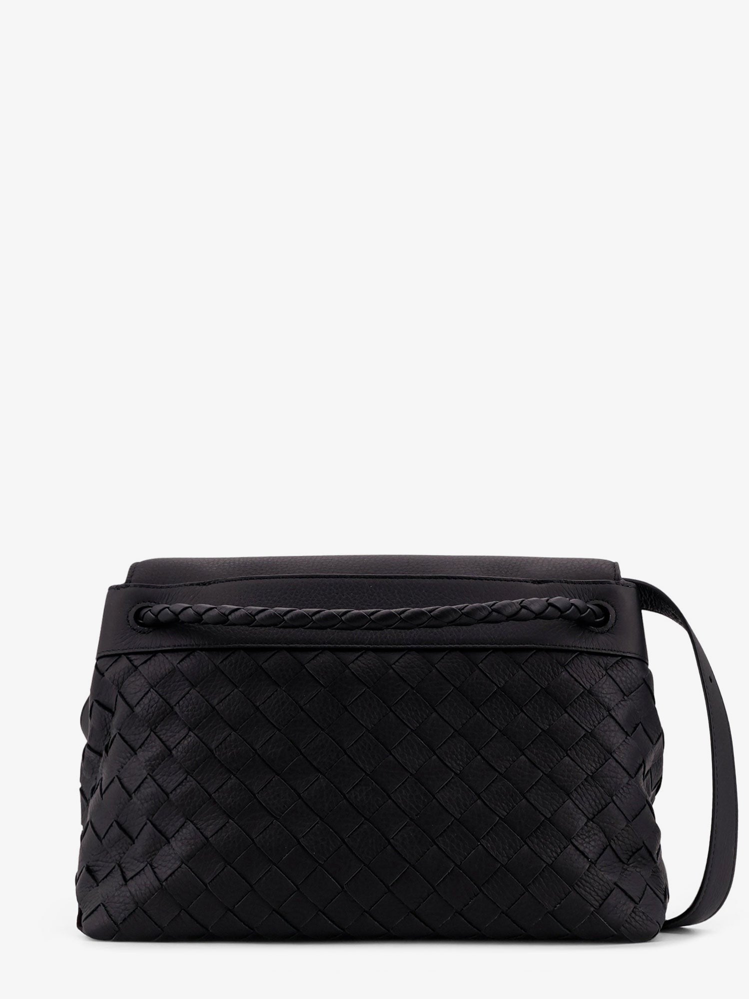 Andiamo leather shoulder bag with Intrecciato pattern