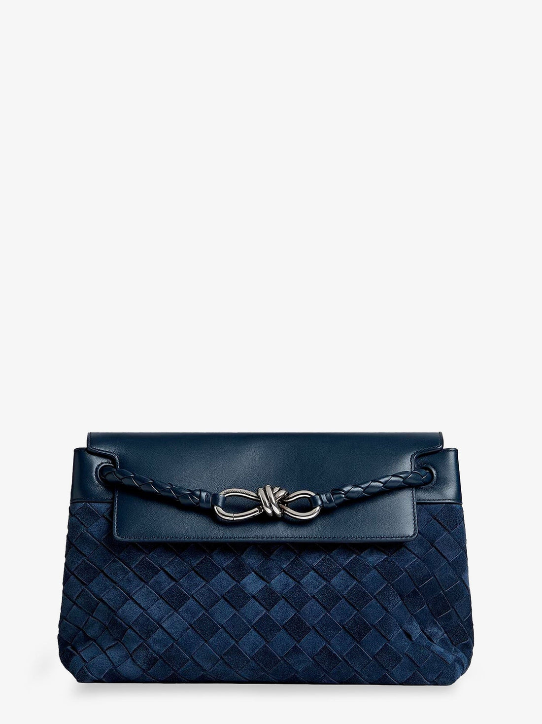 Bottega Veneta Andiamo Messenger suede crossbody bag with Intrecciato motif