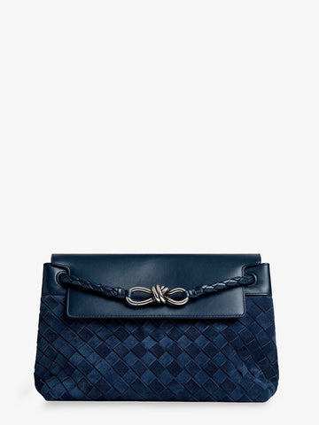 Bottega Veneta Andiamo Messenger suede crossbody bag with Intrecciato motif