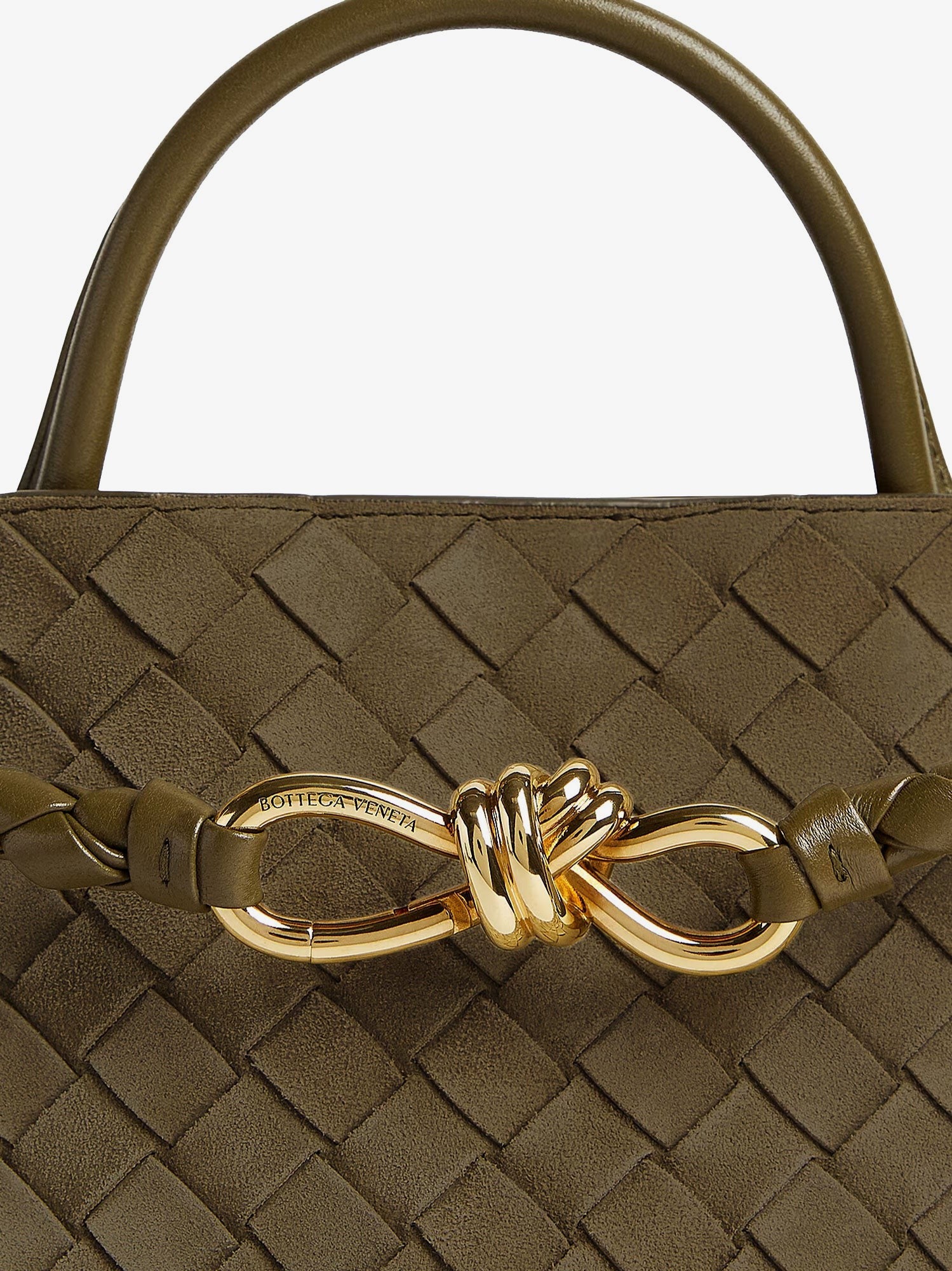 Andiamo suede shoulder bag with Knot detail