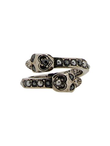 Alexander Mcqueen - ANELLO TWIN SKULL