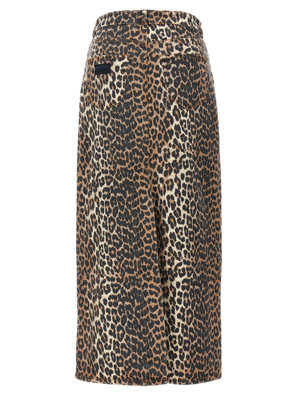 GANNI - Animal print long skirt