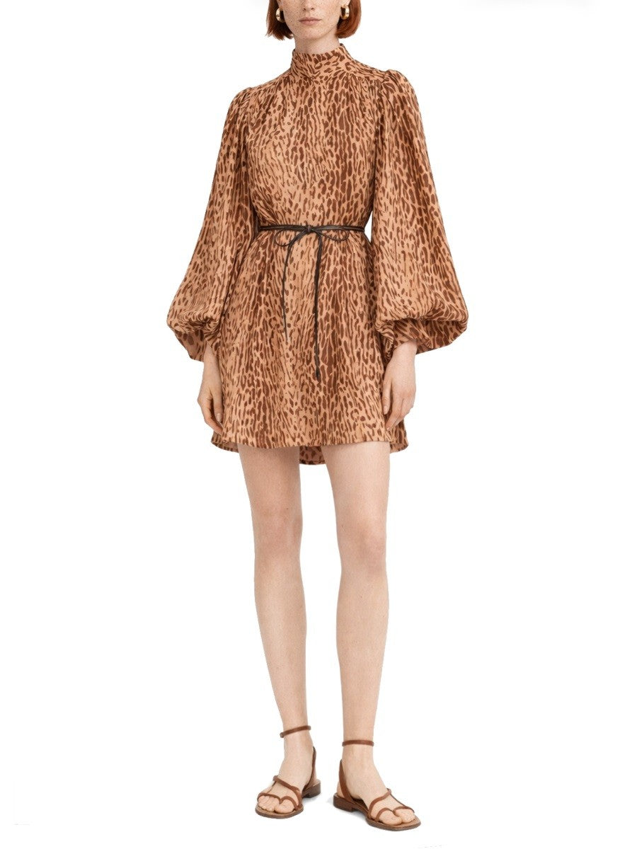 ZIMMERMANN - ANIMAL PRINT MINI DRESS