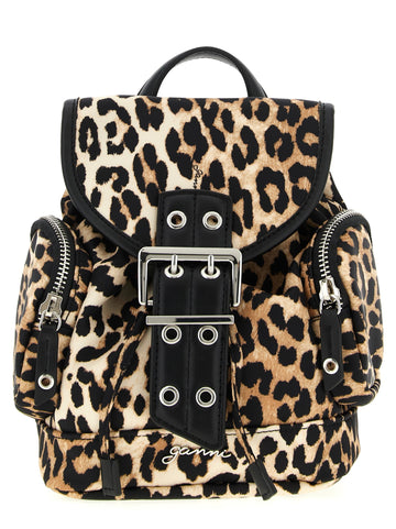 GANNI - Animalier 'Bucky' backpack