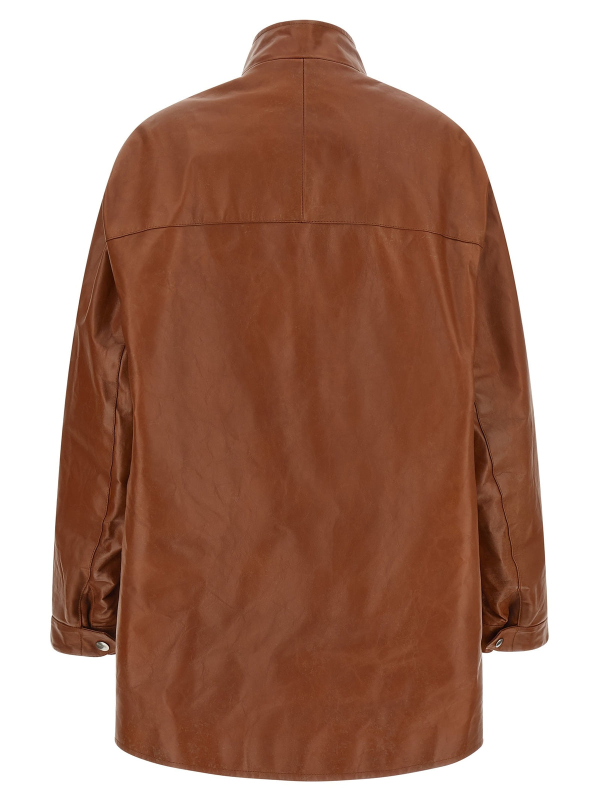 PRADA - Antiqued leather caban