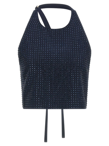 Pinko - 'Arbaia' rhinestone-dyed top Blue