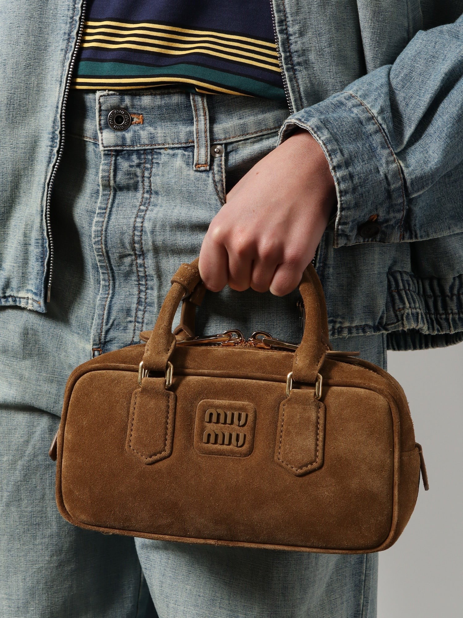 Miu Miu Arcadie suede shoulder bag