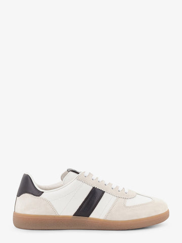 TOM FORD - Archer suede and leather low-top sneakers OPTICAL WHITE WHITE + AMBER