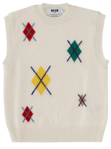 "ARGYLE MULTICOLOR" PATTERN VEST