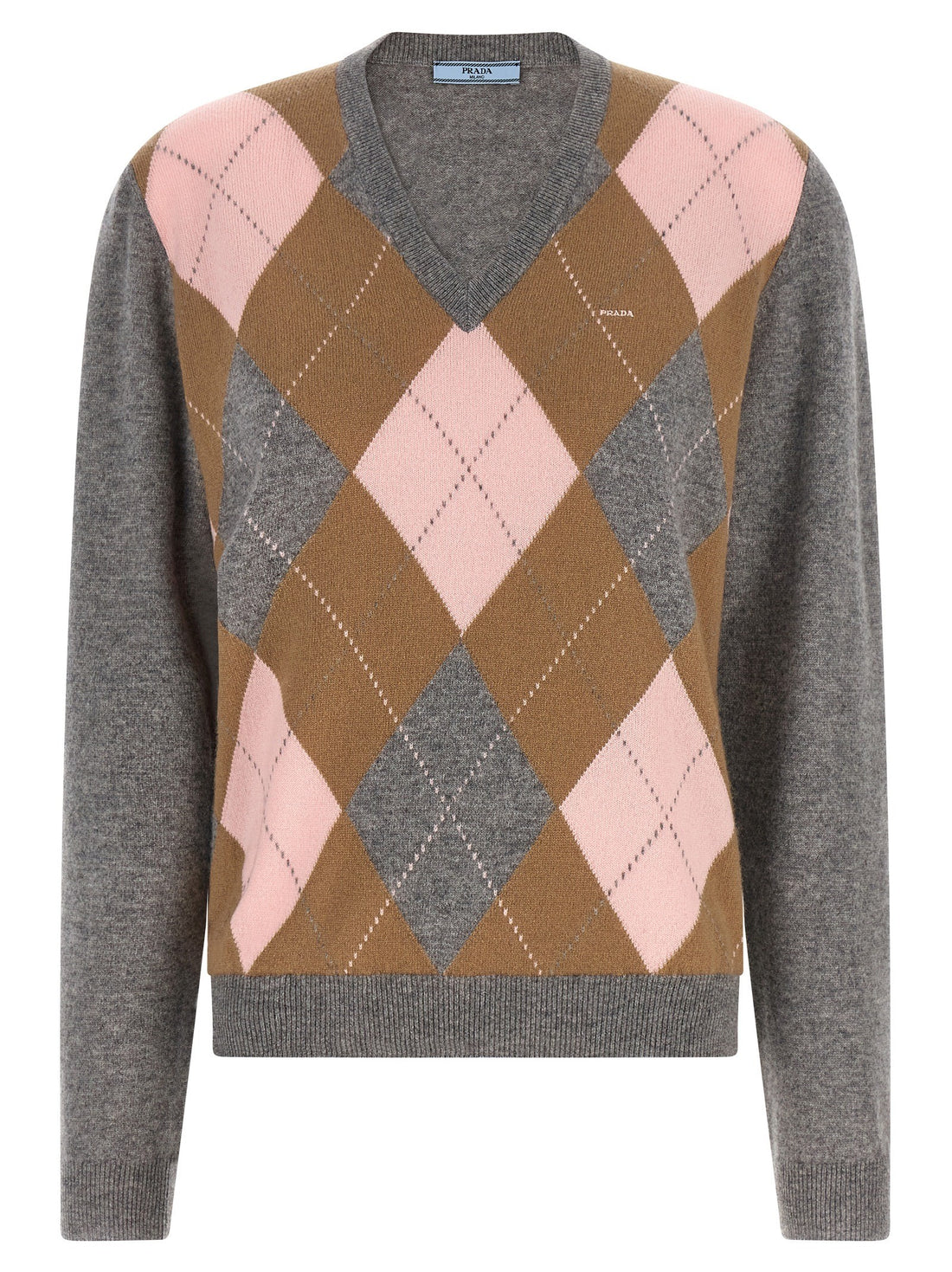 PRADA - Argyle sweater gray