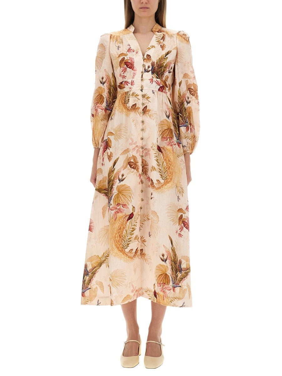 ZIMMERMANN - "ASCENSION PLUNGE" MIDI DRESS ascension-plunge-midi-dress