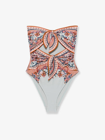 ZIMMERMANN ZIMMERMANN - Aster one-piece shiny nylon swimsuit with paisley print
