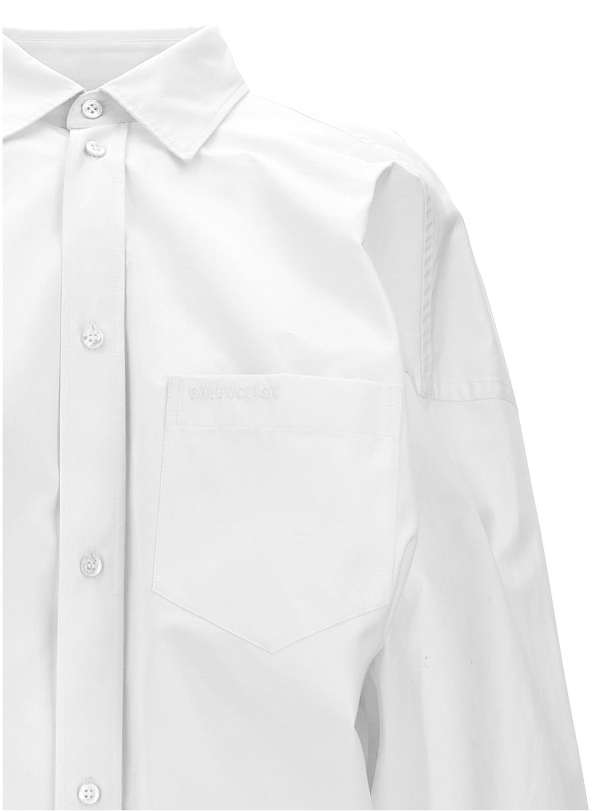 Balenciaga - Asymmetric shirt with logo embroidery
