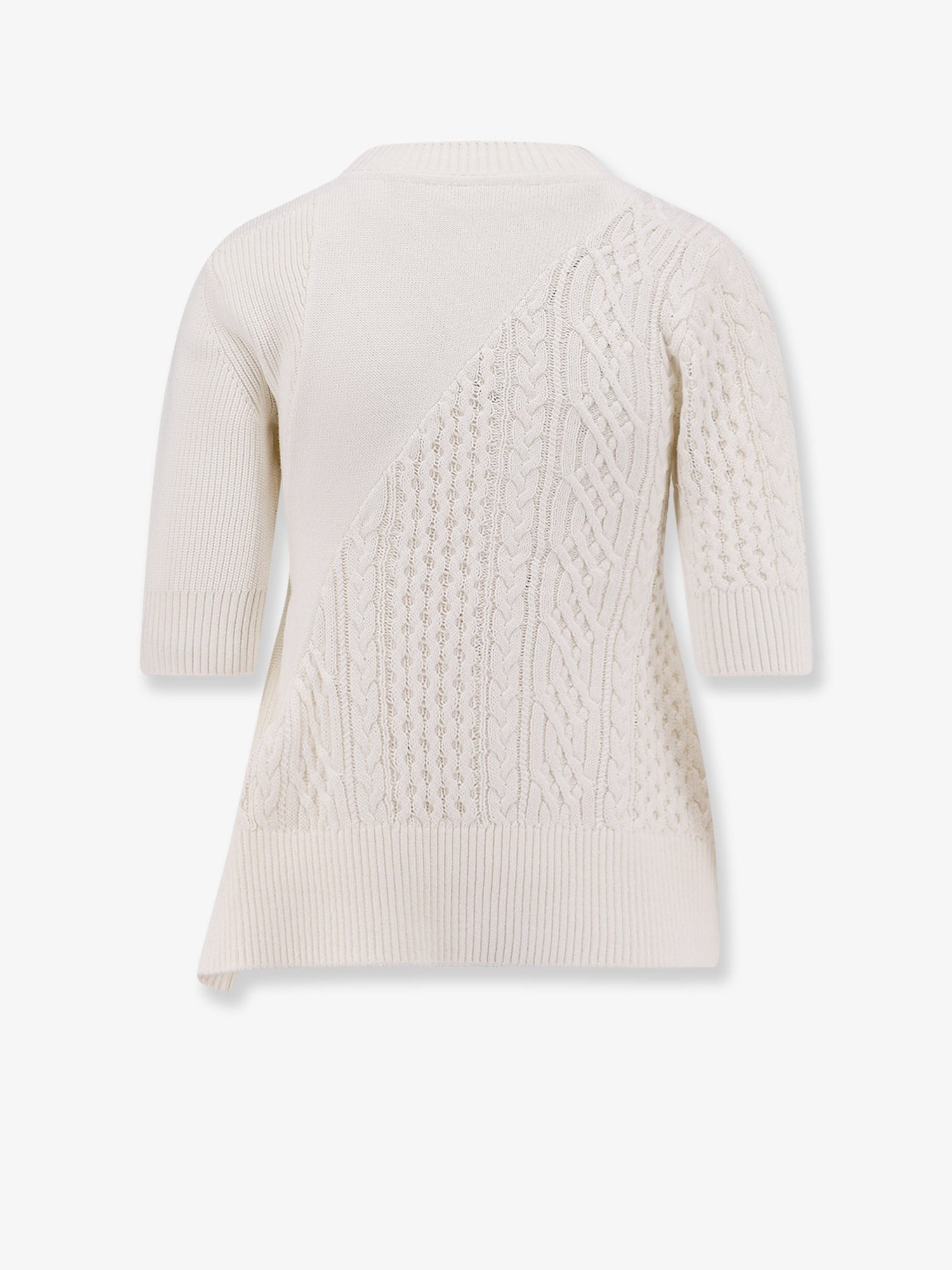 Asymmetrical cotton blend sweater