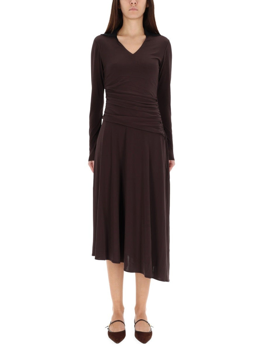 ASYMMETRICAL MIDI DRESS