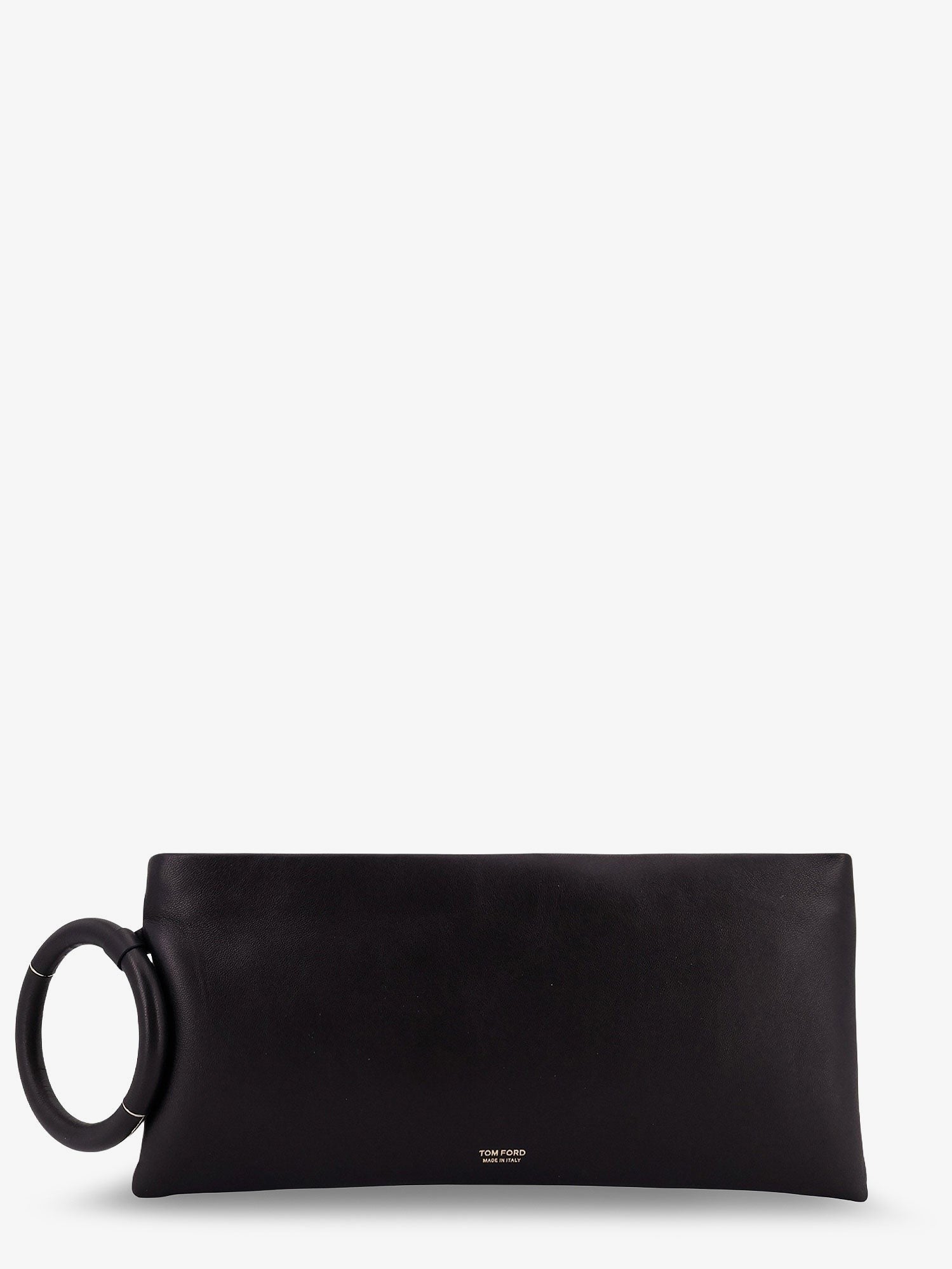 TOM FORD - Aura leather clutch bag with lettering logo on the front aura-leather-clutch-bag-with-lettering-logo-on-the-front