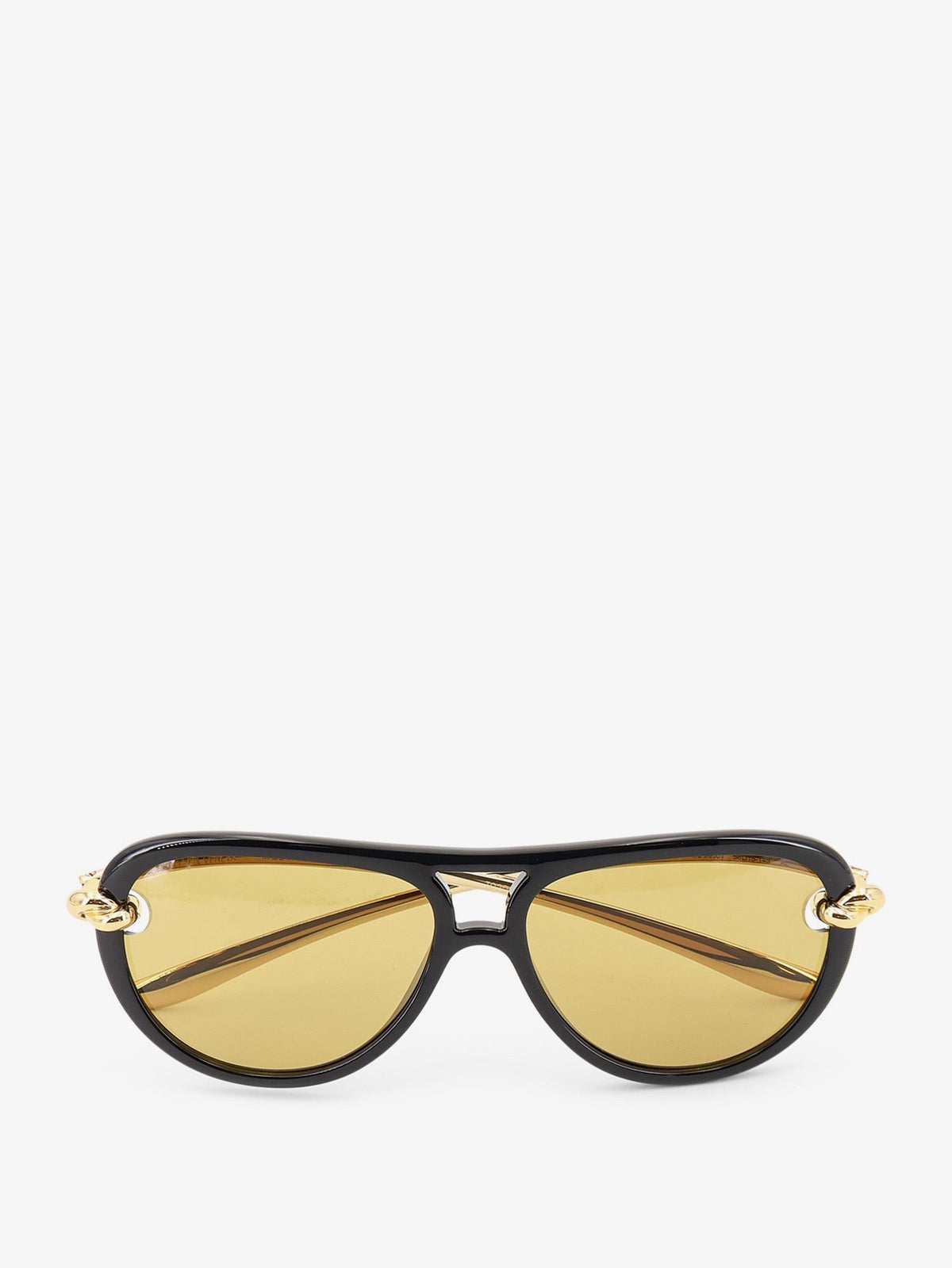 Bottega Veneta - Aviator Knot acetate sunglasses BLACKGOLDYELLOW UNI