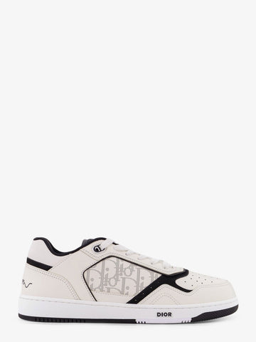 B27 leather sneakers with Dior Oblique logo print on the side