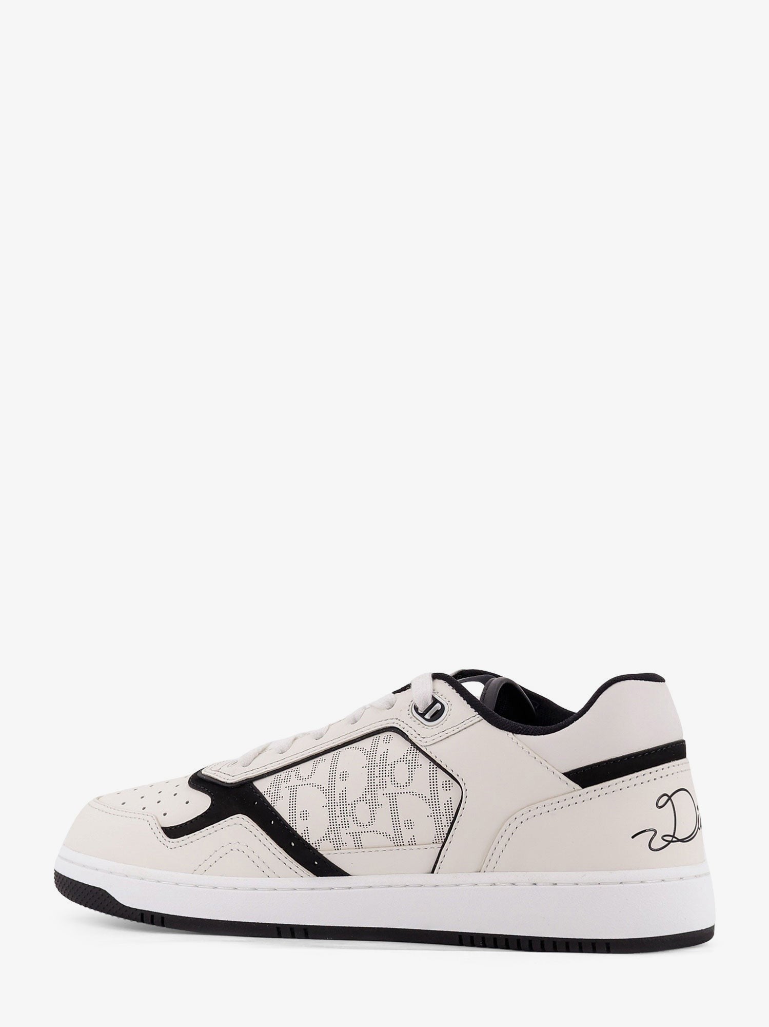 B27 leather sneakers with Dior Oblique logo print on the side