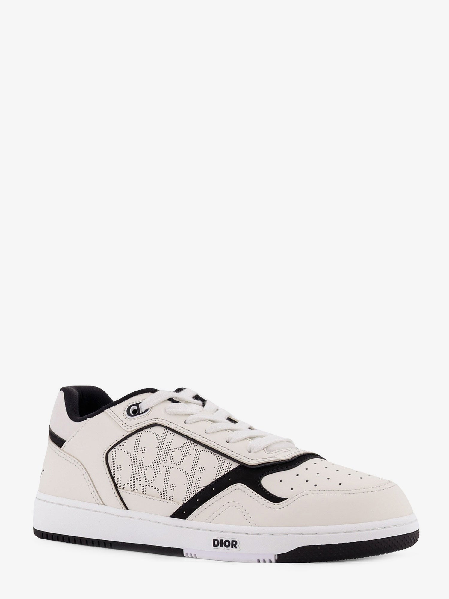 B27 leather sneakers with Dior Oblique logo print on the side