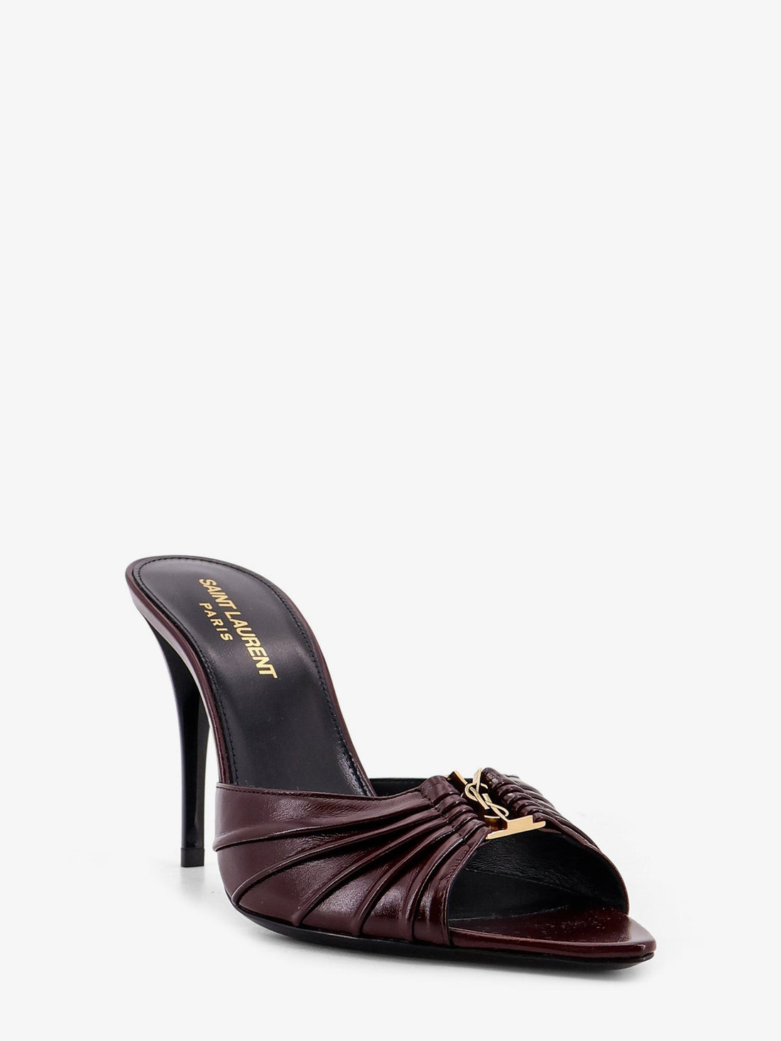 Saint Laurent - Babylone 90 bordeaux leather sandals babylone-90-bordeaux-leather-sandals