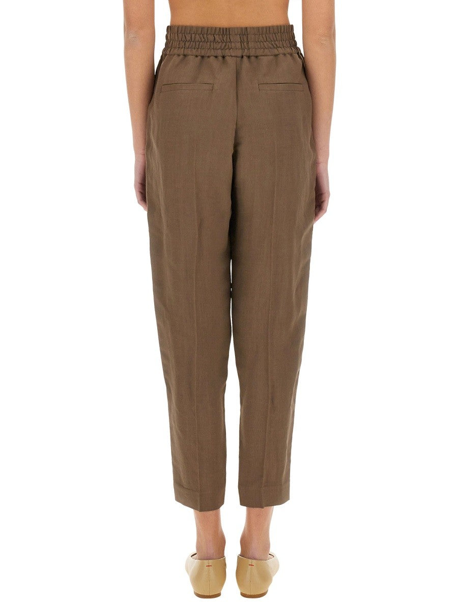 BAGGY PULL-UP PANTS IN TWILL