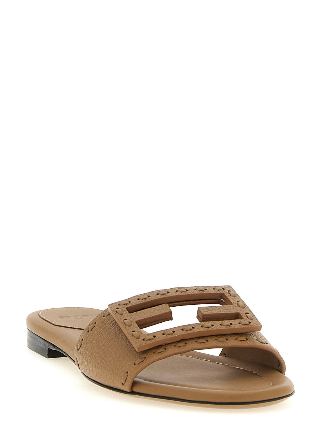 Fendi - 'Baguette' slides beige