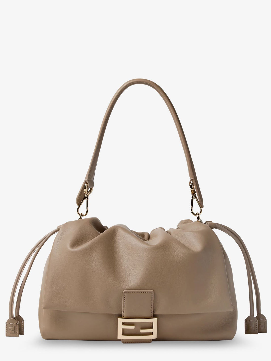 Fendi - Baguette Soft Large Leather Bag Tortora UNI