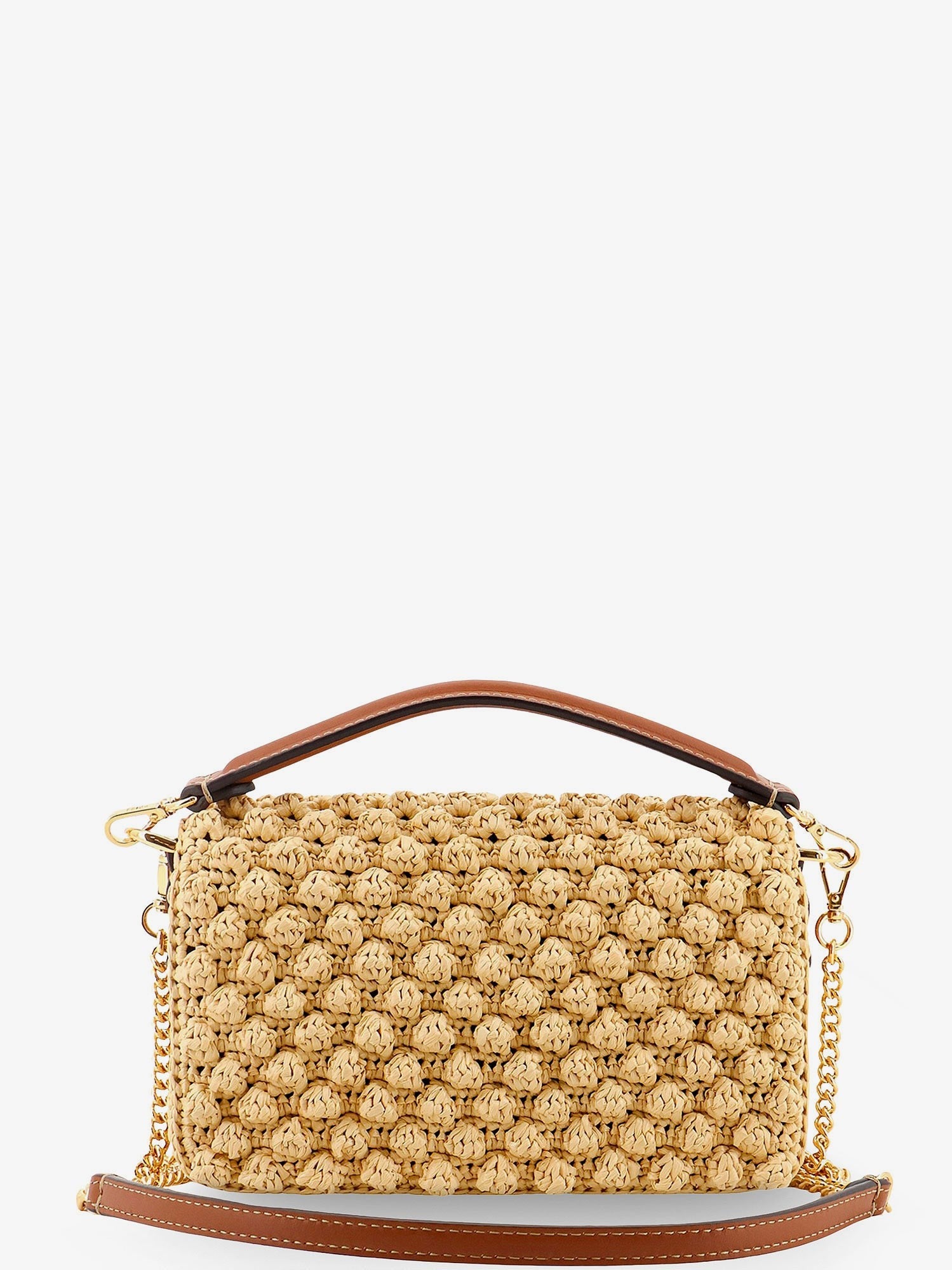 Fendi - Baguette® Mini raffia crossbody bag
