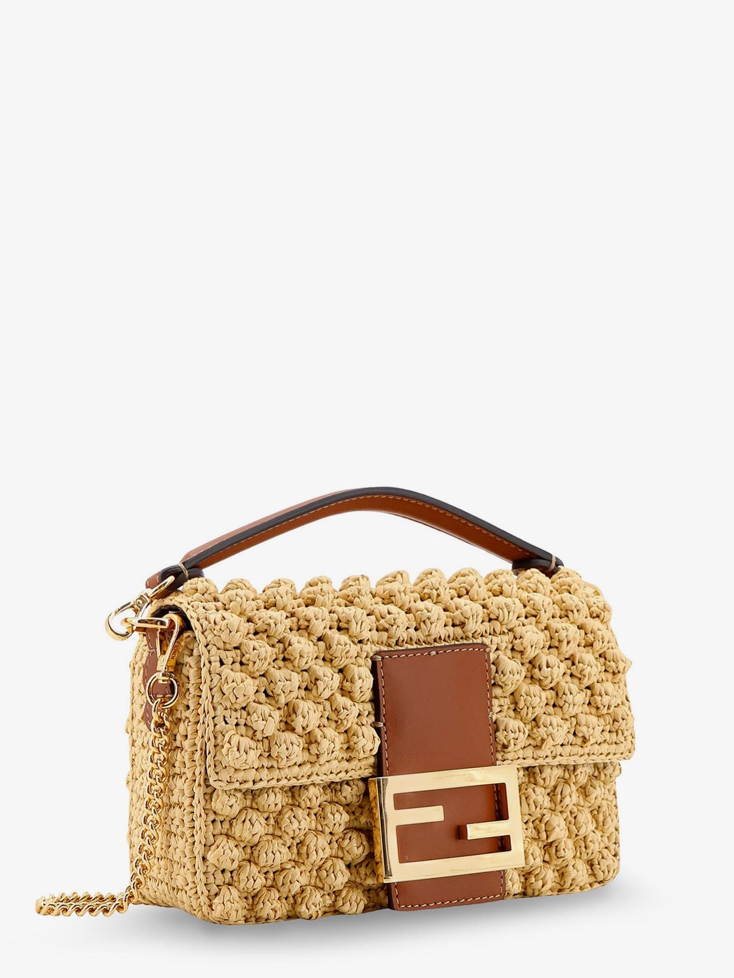 Fendi - Baguette® Mini raffia crossbody bag