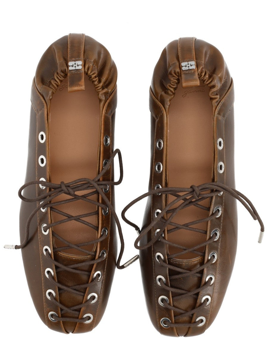 GANNI - BALLERINA WITH LACES