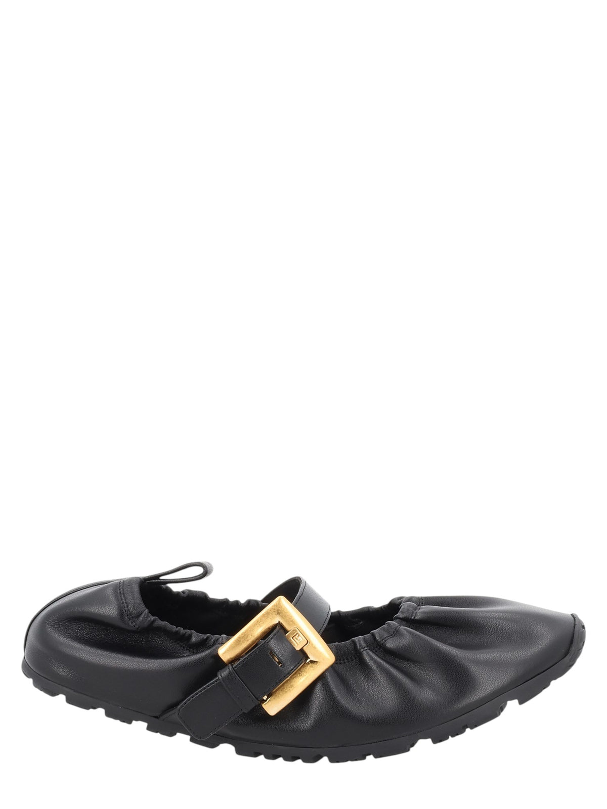 Balmain - Anthem Leather Ballet Flats - Black balmain-anthem-black-leather-ballet-flats-side-jpg