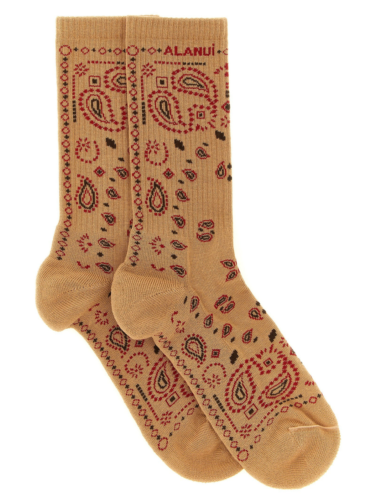 ALANUI - 'Bandana' socks beige U